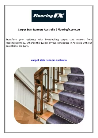 Carpet Stair Runners Australia  Flooringfx.com.au