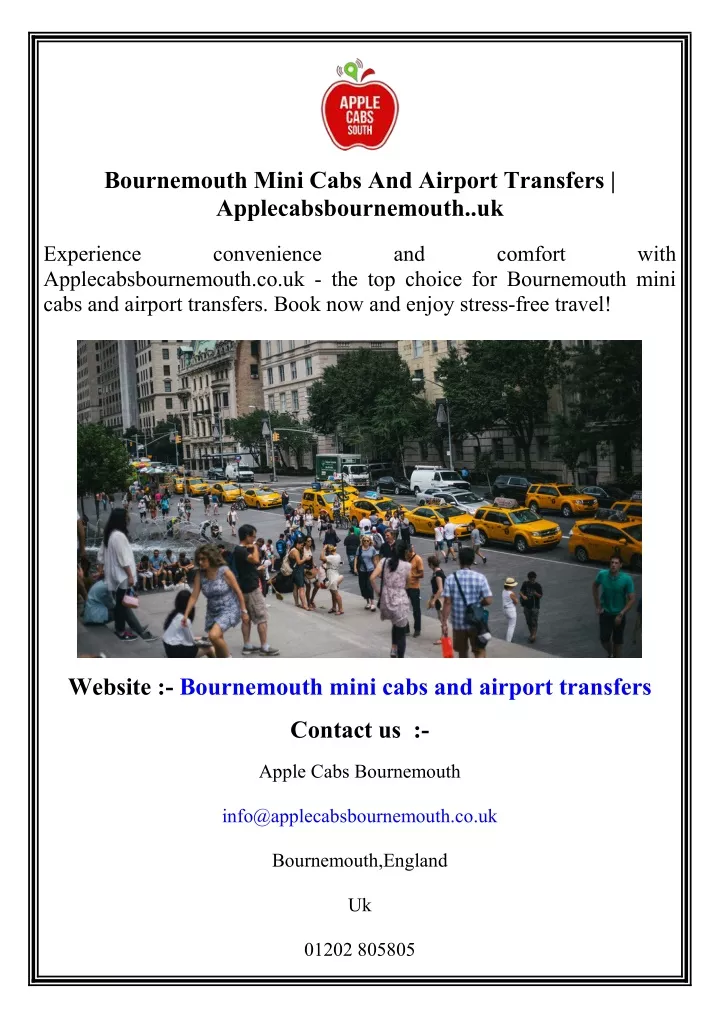 bournemouth mini cabs and airport transfers