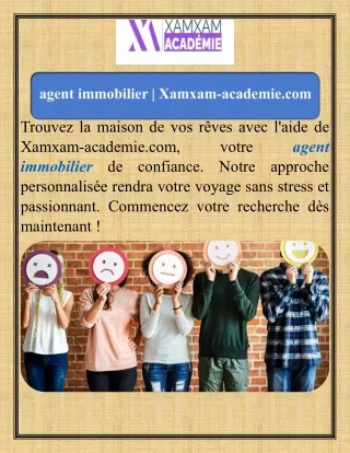 agent immobilier  Xamxam-academie.com