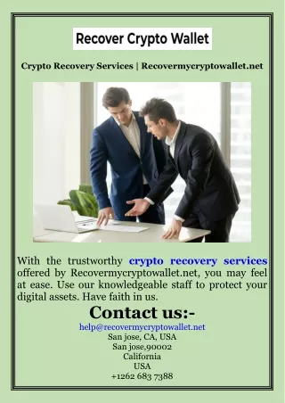 Crypto Recovery Services  Recovermycryptowallet.net