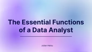 Demystifying the Data Analyst Role: What Does Their Work Involve? | Julian Helou