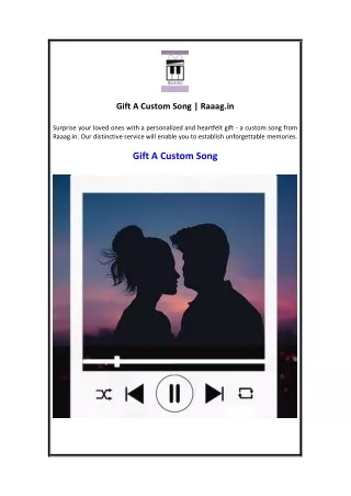 gift a custom song raaag in