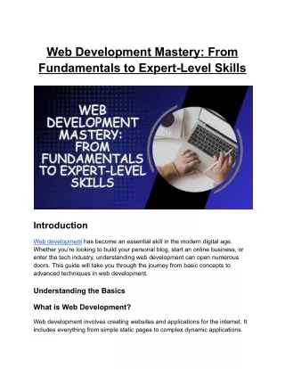 Web Development Mastery_ From Fundamentals to Expert-Level Skills