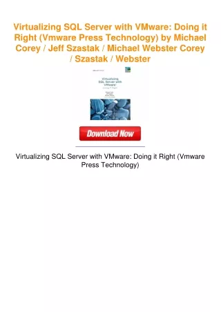 Virtualizing SQL Server with VMware: Doing it Right (Vmware Press