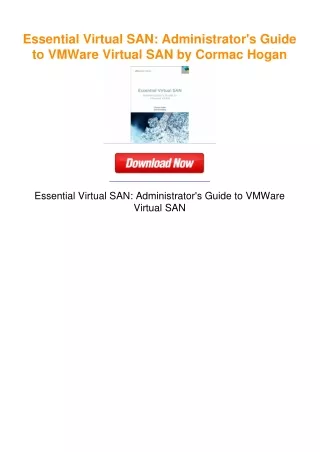 Essential Virtual SAN: Administrator's Guide to VMWare Virtual SAN by
