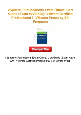 vSphere 6 Foundations Exam Official Cert Guide (Exam #2V0-620): VMware
