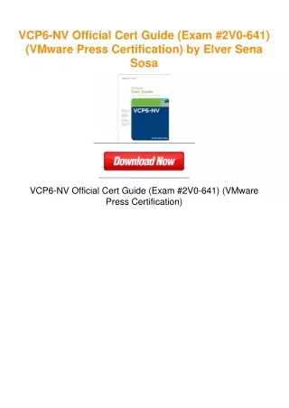VCP6-NV Official Cert Guide (Exam #2V0-641) (VMware Press Certification)