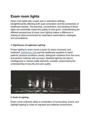exam room lights