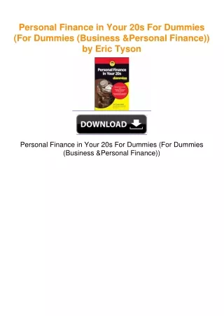 Personal Finance in Your 20s For Dummies (For Dummies (Business &