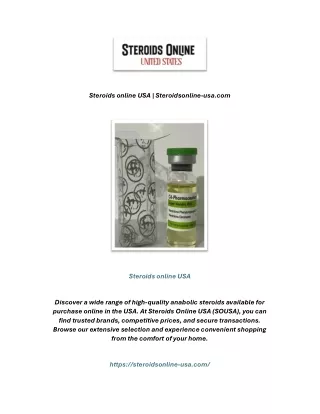 Steroids online USA | Steroidsonline-usa.com