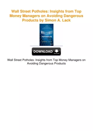 Wall Street Potholes: Insights from Top Money Managers on Avoiding