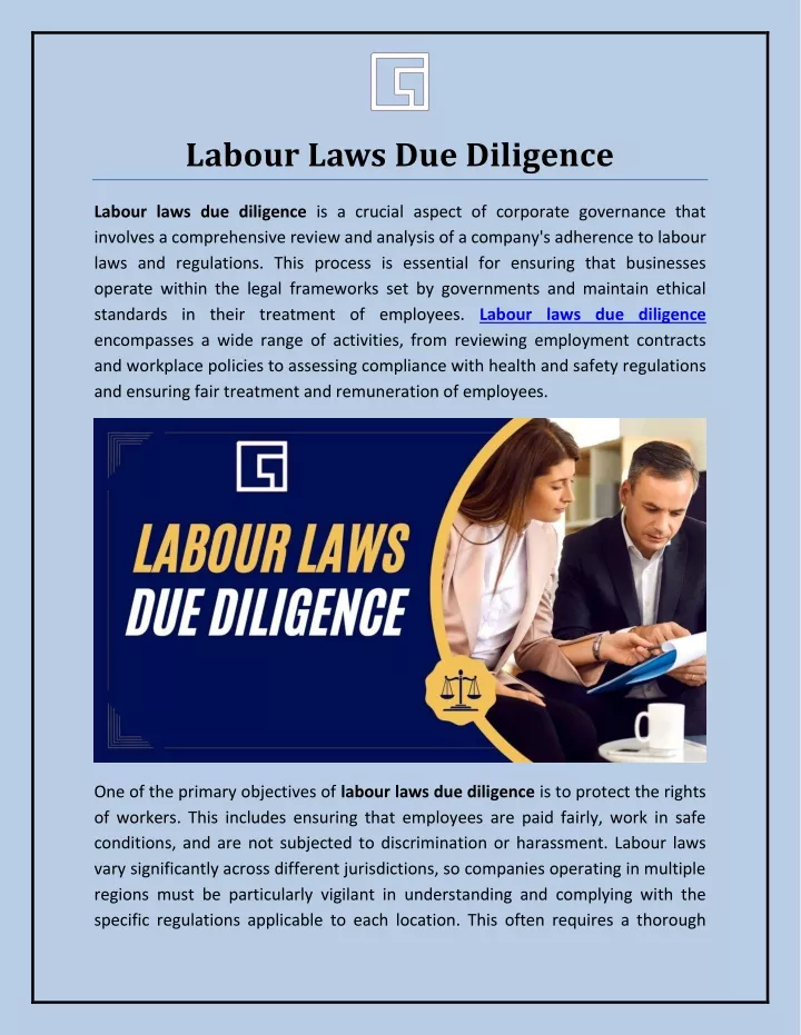 labour laws due diligence