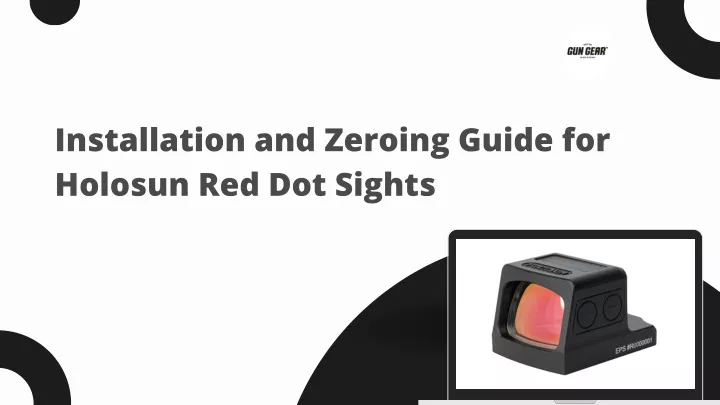 installation and zeroing guide for holosun