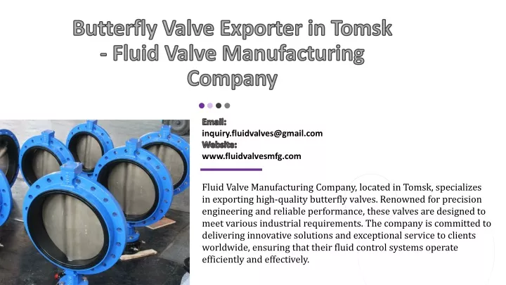 butterfly valve exporter in tomsk fluid valve manufacturing company