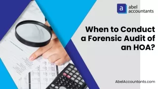 When to Conduct a Forensic Audit of an HOA