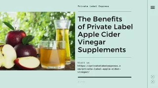 PRIVATE LABEL APPLE CIDER VINEGAR