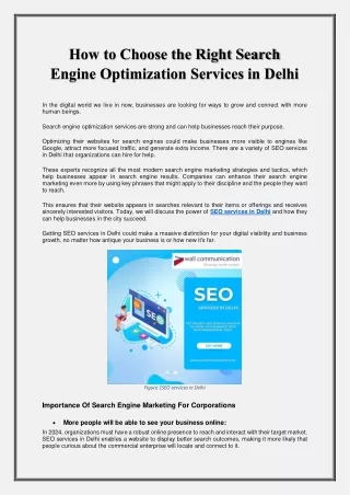 How to Choose the Right SEO Services in Delhi