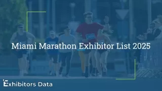 Miami Marathon Exhibitor List 2025