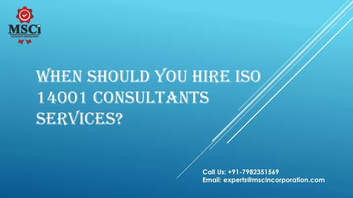 when should you hire iso 14001 consultants services