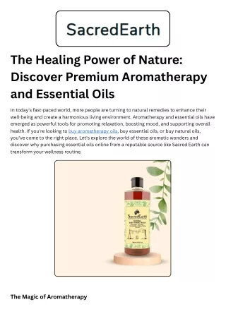 Buy aromatherapy oils