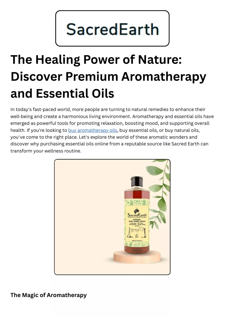 the healing power of nature discover premium