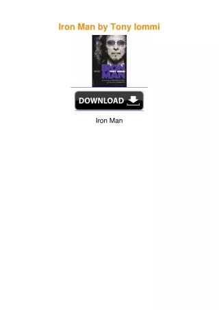 Iron Man by Tony Iommi