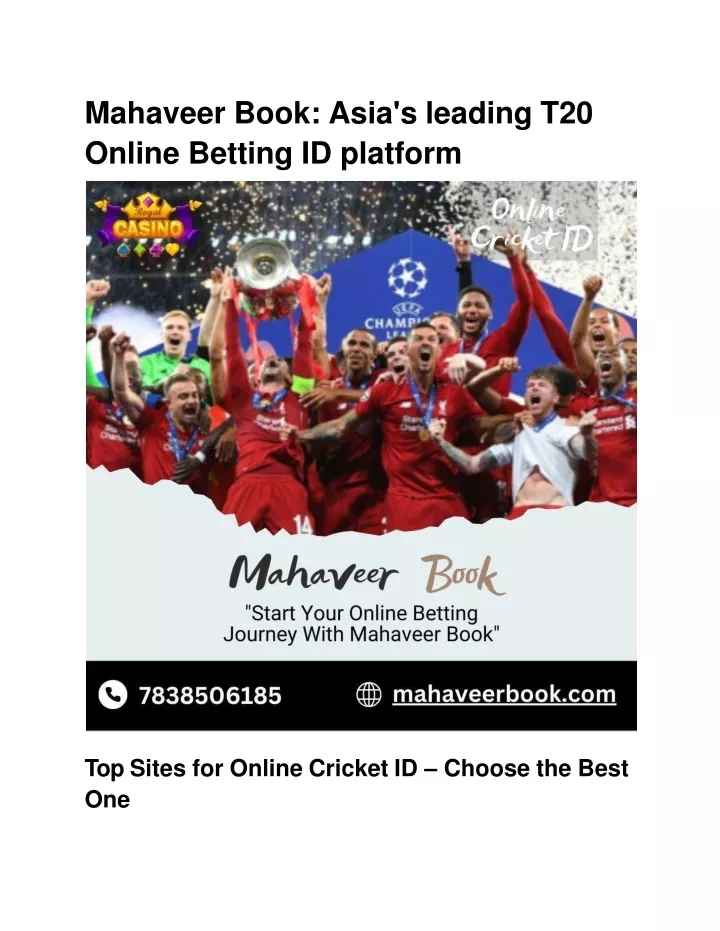 mahaveer book asia s leading t20 online betting id platform