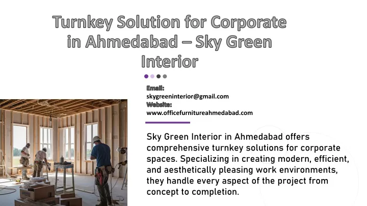 turnkey solution for corporate in ahmedabad sky green interior