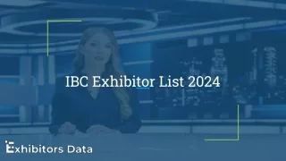 IBC Exhibitor List 2024