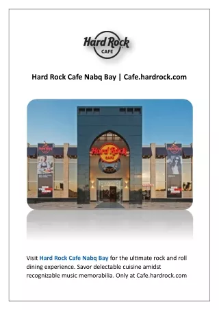 Hard Rock Cafe Nabq Bay  Cafe.hardrock.com