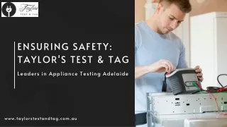 Appliance Testing Adelaide-