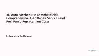 3d auto mechanic in campbellfield comprehensive