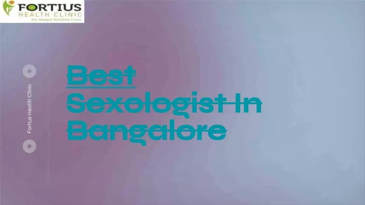 best sexologist in bangalore