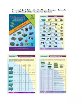 dynemech quick selling vibration mounts catalogue