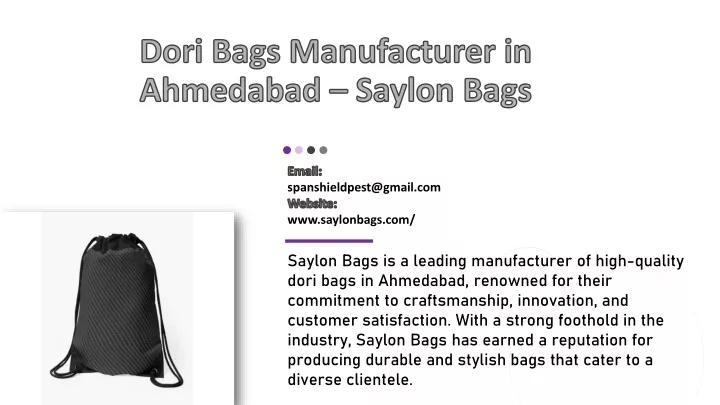 dori bags manufacturer in ahmedabad saylon bags