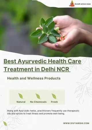 Best Ayurvedic Health Care Treatment in Delhi NCR