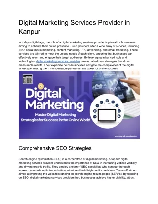 Digital Marketing Services Provider in Kanpur
