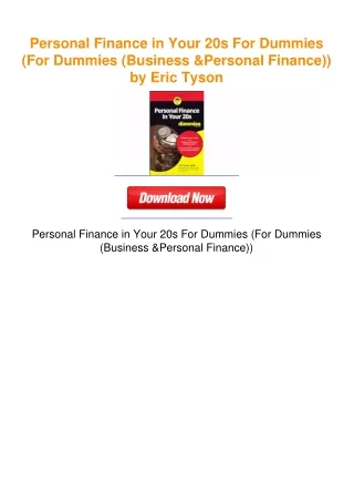 Personal Finance in Your 20s For Dummies (For Dummies (Business &