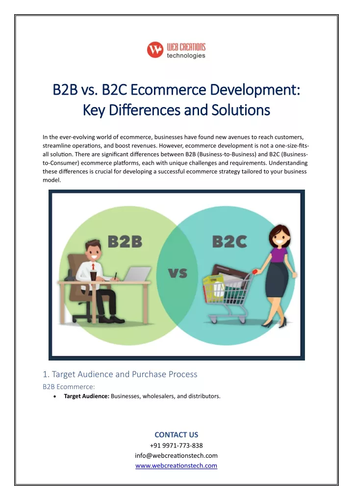 b2b vs b2c ecommerce development