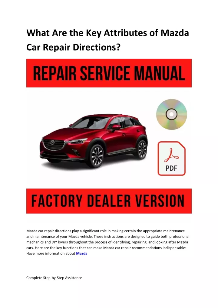 what are the key attributes of mazda car repair