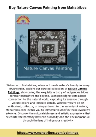 Discover Unique Nature Canvas Paintings and Online Wooden Trays at Mahatribes