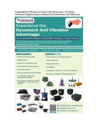 unparalleled vibration control with dynemech
