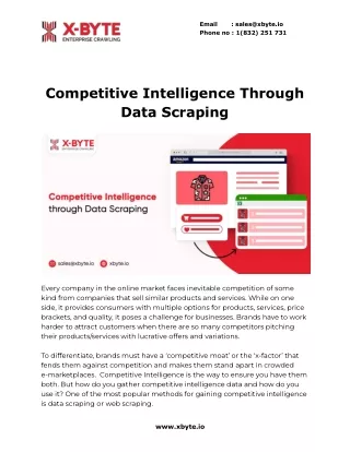 Competitive Intelligence Through Data Scraping