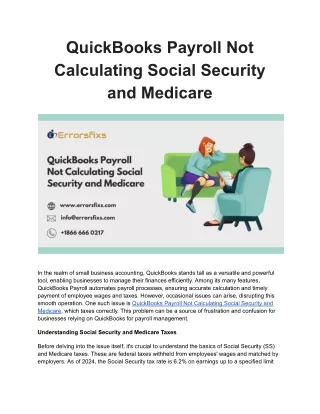 quickbooks payroll not calculating social