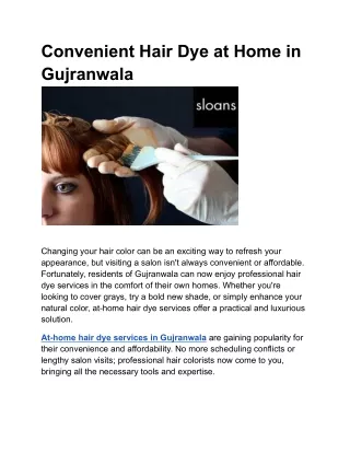 Convenient Hair Dye at Home in Gujranwala