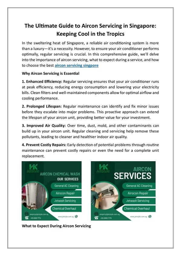 The Ultimate Guide to Aircon Servicing in Singapore: Keeping Cool in the Tropics