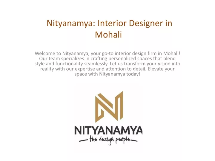 nityanamya interior designer in mohali