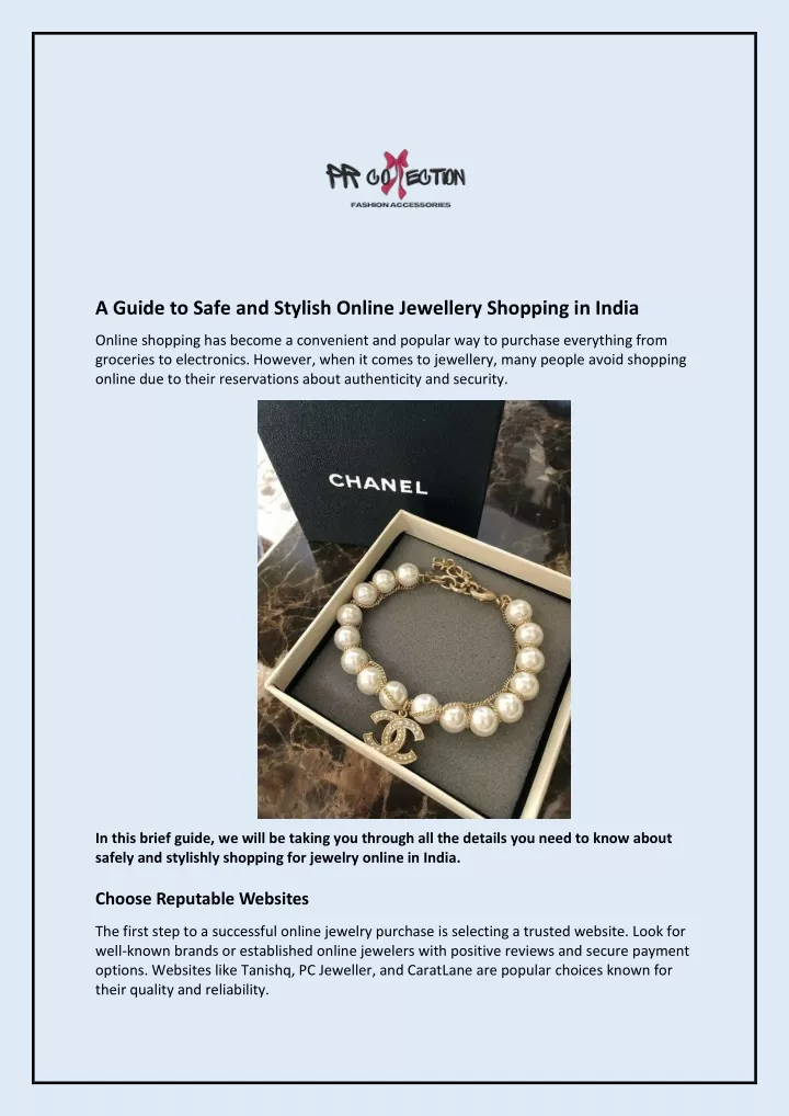 a guide to safe and stylish online jewellery