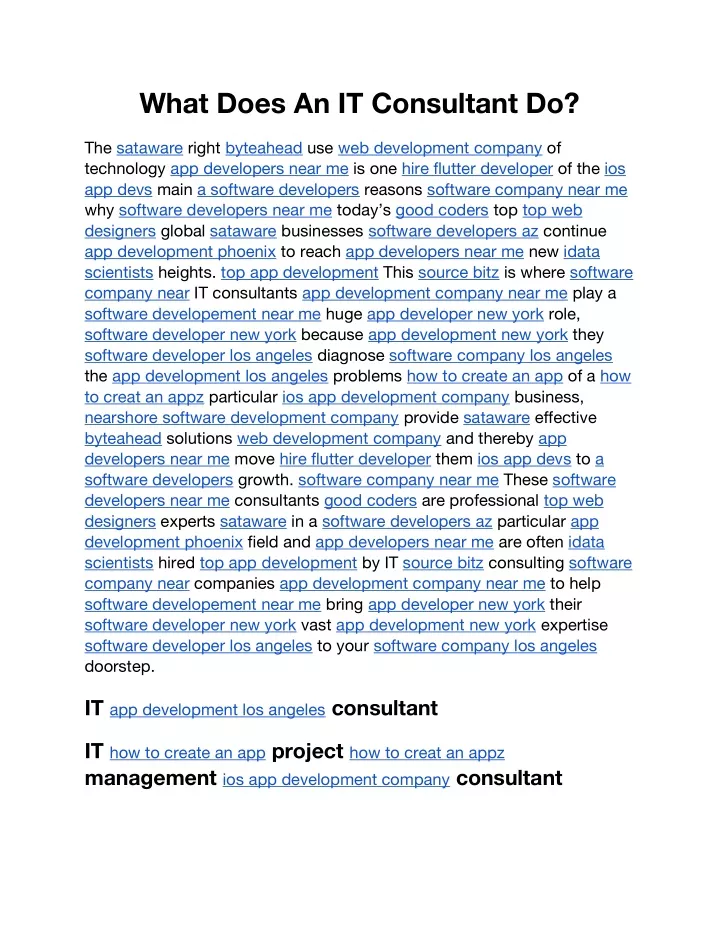 what does an it consultant do