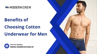 Benefits of Choosing Cotton Underwear for Men